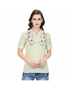 Cotton top with embroidery