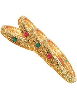 Gold plated Metal Kada bangles