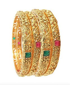 Gold plated Metal Kada bangles