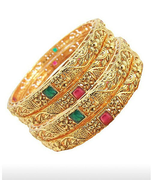 Gold plated Metal Kada bangles