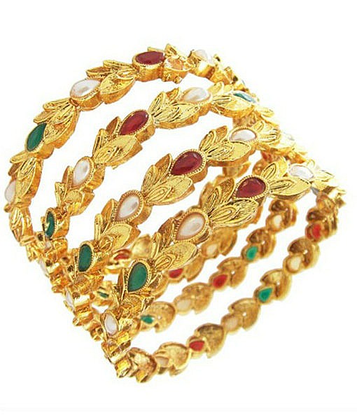 Gold plated Metal Kada bangles