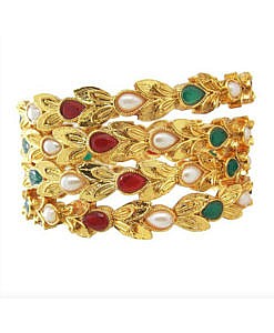 Gold plated Metal Kada bangles