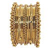 Metal bangles set golden