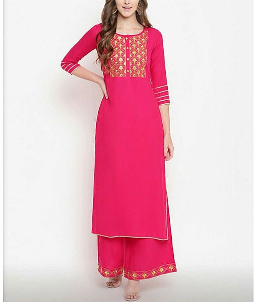 Kurti Palazzo Sets - Buy Kurti Palazzo Set Online in India | Peachmode