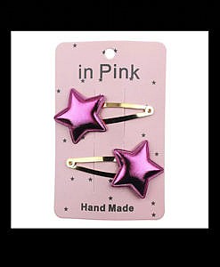 Star shape girls hair clips