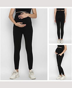 Momiffy maternity ankle length legging Black