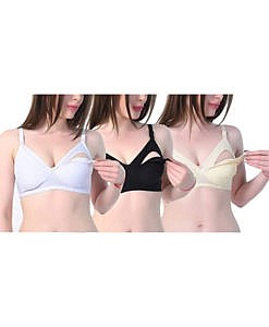 Soft hosiery cotton feeding nursing bra