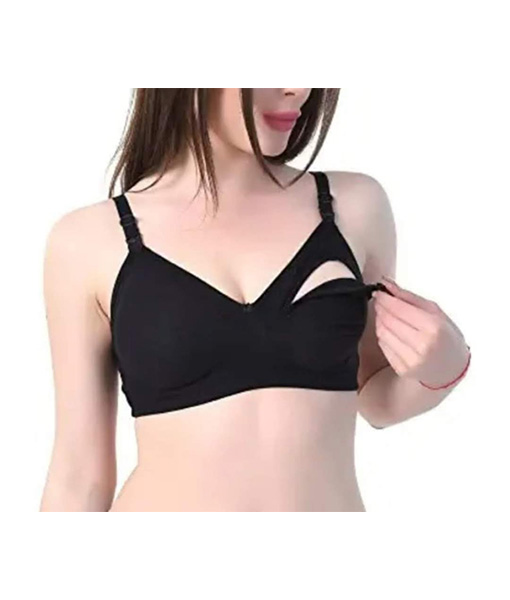 Soft hosiery cotton feeding nursing bra 