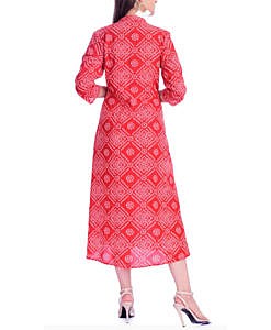 Feeding Cotton Kurti Red