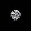 Silver crystal big flower brooch pin