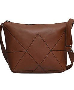 PU leather sling bag brown