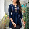 Navy Blue top with embroidery