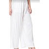 White rayon plain palazzo for women