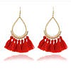 Women red tassels earrings, dangle earrings, party wear earrings E0266