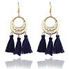 Women Navy blue Tassels earrings, dangle earrings, party wear earrings