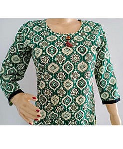 Dark green feeding nursing kurti 