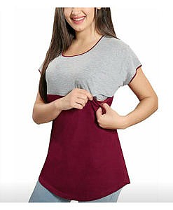 Maroon feeding nursing top