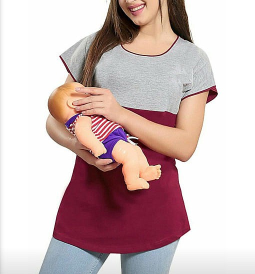 Maroon feeding nursing top