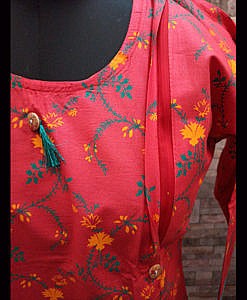 Feeding nursing kurti with vertical zip on both sides