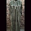 Green grey white winter wear warm blanket fabric night gown with zip in front. 