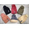 Women woolen warm winter cap with fleece