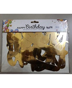 Happy birthday alphabet cutout banner