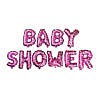 Baby Shower alphabet foil balloons Pink