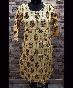 Lime yellow feeding nursing kurti with vertical zip