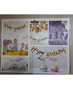 Happy birthday alphabet cutout banner