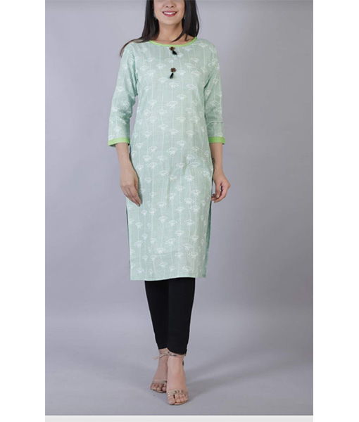 Dark green feeding nursing kurti 