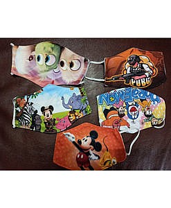 Cartoon print masks for kids