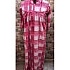Pink winter wear warm blanket fabric night gown with zip in front