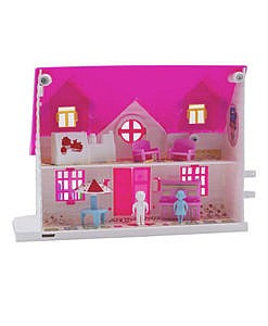 Pink doll house for kids