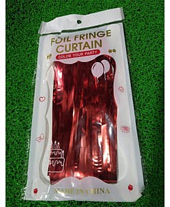 Foil fringe curtain (Red)
