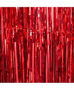 Foil fringe curtain (Red)