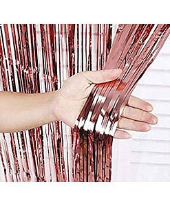 Foil fringe curtain (Rose Gold)