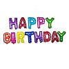 Happy Birthday alphabet foil balloons