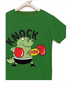 Kids Cotton Green Crock Knock T Shirt