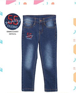 Boys denim with embroidered 55