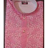 Pink Boys Cotton Ethnic Wear Kurta Payjama With Chikan Embroidery