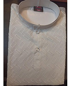 White Boys Cotton Ethnic Wear Kurta Payjama With Chikan Embroidery