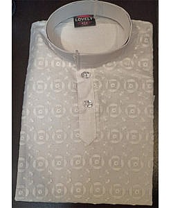 White Boys Cotton Ethnic Wear Kurta Payjama With Chikan Embroidery