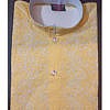 Yellow Boys Cotton Ethnic Wear Kurta Payjama With Chikan Embroidery