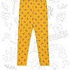 Yellow Bow Printed Cotton Leggings for Girls