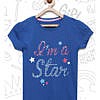 Blue I Am A Star cotton T shirt for Girls