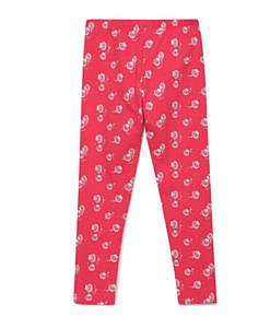 Shell print cotton leggings for girls