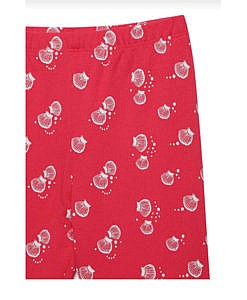 Shell print cotton leggings for girls