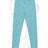 Blue Star Print Cotton Leggings For Girls