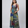Women cotton nursing maxi dress