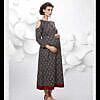 Designer dhabu print cold shoulder cotton kurta